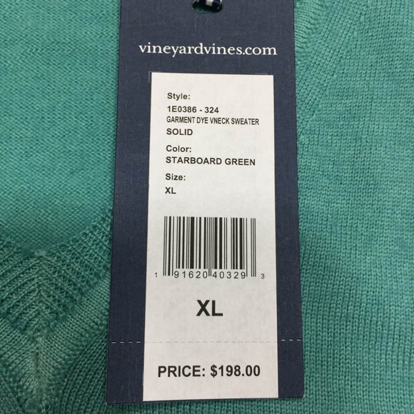 Vineyard Vines Garment Dye Vneck Sweater - Picture 6 of 6